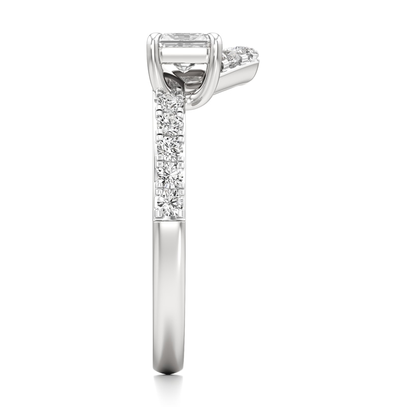 Main Image 3 of J'Lure Radiant Brilliant-Cut Lab-Grown Diamond Contour Wedding Band 1/2 ct tw 18K White Gold
