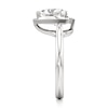 Thumbnail Image 3 of J'Lure Trillion Curved Brilliant-Cut Lab-Grown Diamond Half-Halo Engagement Ring 2 ct tw 18K White Gold