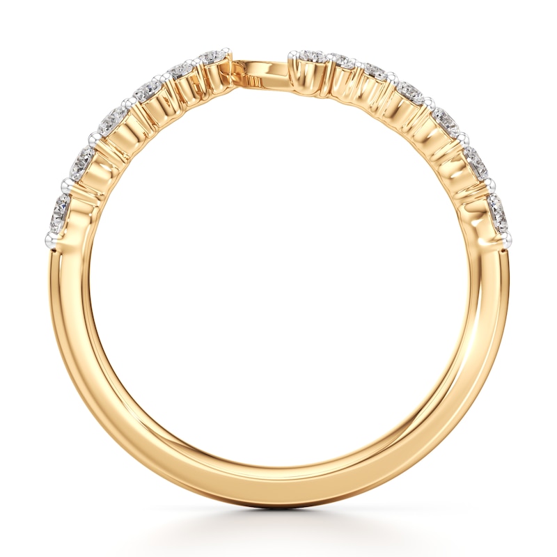Main Image 2 of J'Lure Lab-Grown Diamond Contour Wedding Band 1/3 ct tw 18K Yellow Gold
