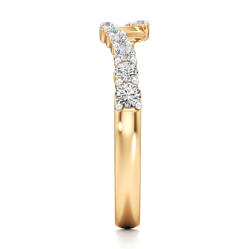 Main Image 3 of J'Lure Lab-Grown Diamond Contour Wedding Band 1/3 ct tw 18K Yellow Gold