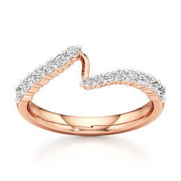 J'Lure Lab-Grown Diamond Contour Wedding Band 3/8 ct tw 18K Rose Gold