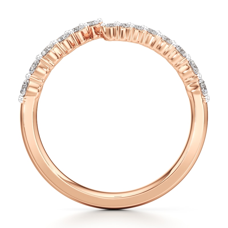 Main Image 2 of J'Lure Lab-Grown Diamond Contour Wedding Band 3/8 ct tw 18K Rose Gold