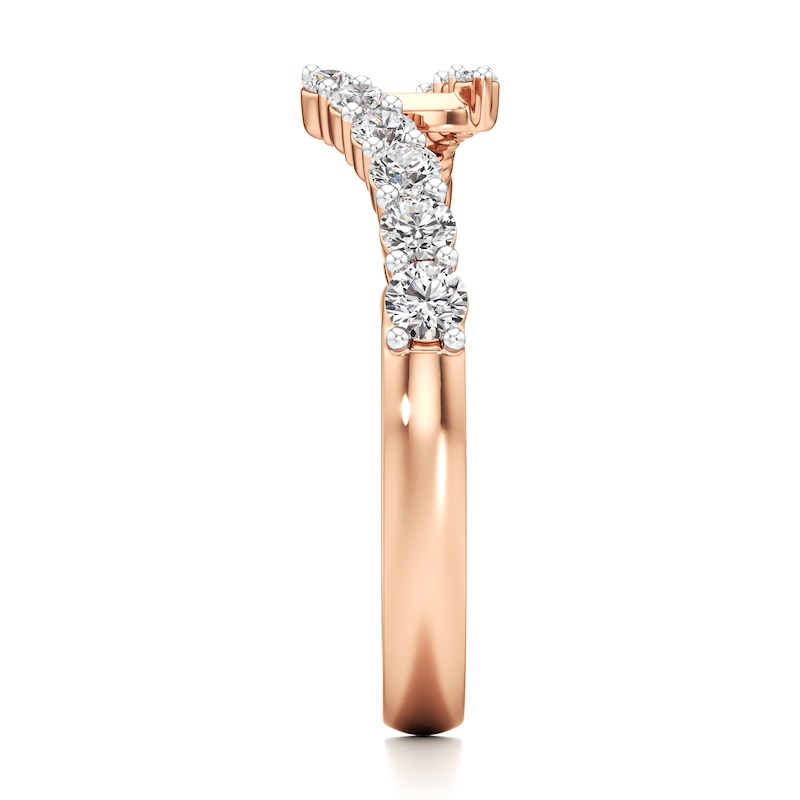 Main Image 3 of J'Lure Lab-Grown Diamond Contour Wedding Band 3/8 ct tw 18K Rose Gold