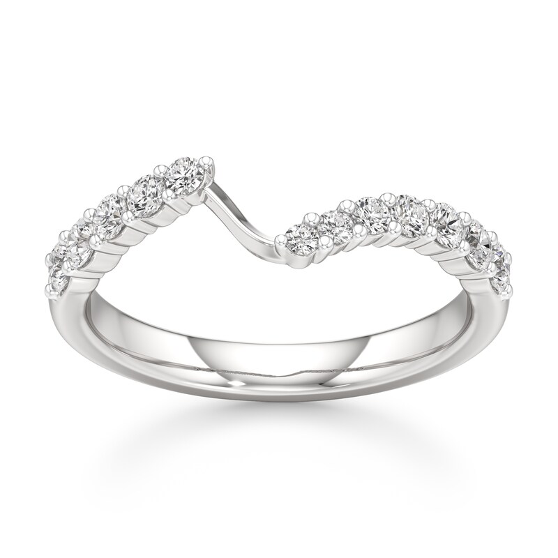 Main Image 1 of J'Lure Lab-Grown Diamond Contour Wedding Band 3/8 ct tw 18K White Gold