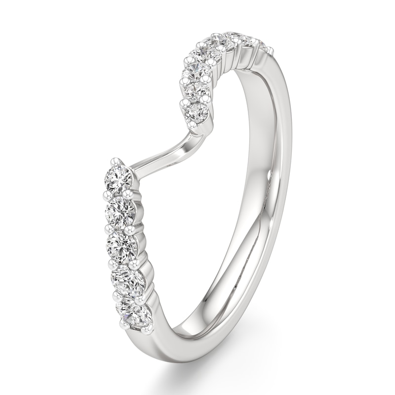 Main Image 4 of J'Lure Lab-Grown Diamond Contour Wedding Band 3/8 ct tw 18K White Gold