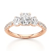 Thumbnail Image 1 of J'Lure Radiant Brilliant-Cut Lab-Grown Diamond Engagement Ring 2 ct tw 18K Rose Gold