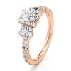 Thumbnail Image 4 of J'Lure Radiant Brilliant-Cut Lab-Grown Diamond Engagement Ring 2 ct tw 18K Rose Gold