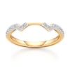 Thumbnail Image 1 of J'Lure Lab-Created Diamond Angled Contour Wedding Band 1/5 ct tw 18K Yellow Gold