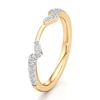 Thumbnail Image 4 of J'Lure Lab-Created Diamond Angled Contour Wedding Band 1/5 ct tw 18K Yellow Gold