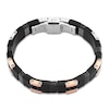 Thumbnail Image 2 of Baraka Men's Carbon Fiber & Rubber Bracelet Sterling Silver & 18K Rose Gold 8.25"
