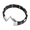 Thumbnail Image 4 of Baraka Men's Carbon Fiber & Rubber Bracelet Sterling Silver & 18K Rose Gold 8.25"