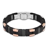 Thumbnail Image 5 of Baraka Men's Carbon Fiber & Rubber Bracelet Sterling Silver & 18K Rose Gold 8.25"