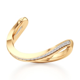 J'Lure Lab-Grown Diamond Contour Wedding Band 1/6 ct tw 18K Yellow Gold
