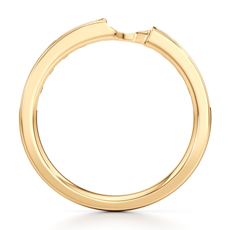 Main Image 2 of J'Lure Baguette-Cut Lab-Grown Diamond Contour Wedding Band 3/8 ct tw 18K Yellow Gold