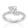 Thumbnail Image 1 of J'Lure Shield Step-Cut Two-Stone Lab-Grown Diamond Engagement Ring 1-7/8 ct tw 18K White Gold