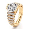 Thumbnail Image 4 of J'Lure Octagon Step-Cut Lab-Grown Diamond Engagement Ring 3-3/8 ct tw 18K Yellow Gold