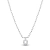 Thumbnail Image 1 of J'Lure Hexagon Portrait-Cut, Trapezoid Step-Cut & Trillion Curved Brilliant-Cut Lab-Grown Diamond Necklace 7-1/3 ct tw 14K White Gold 18.5"