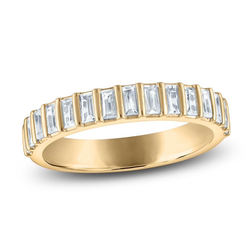 Main Image 1 of Vera Wang VOW Baguette-Cut Lab-Grown Diamond Wedding Band 3/4 ct tw 14K Yellow Gold