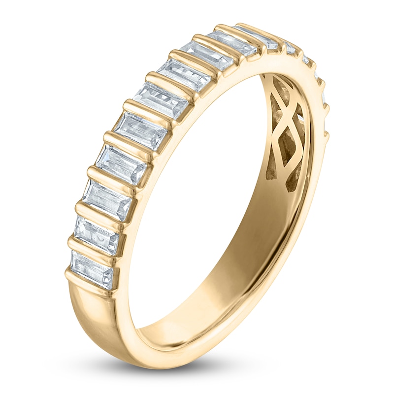 Main Image 2 of Vera Wang VOW Baguette-Cut Lab-Grown Diamond Wedding Band 3/4 ct tw 14K Yellow Gold