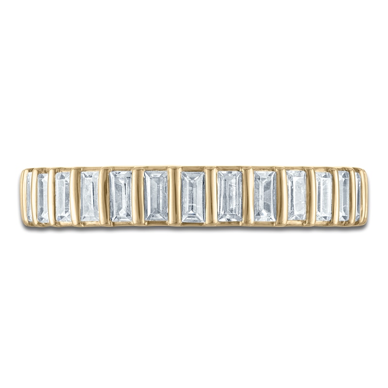 Main Image 3 of Vera Wang VOW Baguette-Cut Lab-Grown Diamond Wedding Band 3/4 ct tw 14K Yellow Gold