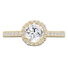 Thumbnail Image 3 of Round-Cut Lab-Grown Diamond Halo Engagement Ring 1-1/2 ct tw 14K Yellow Gold