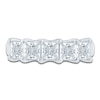 Thumbnail Image 3 of Princess-Cut Lab-Grown Diamond Five-Stone Anniversary Ring 2 ct tw 14K White Gold