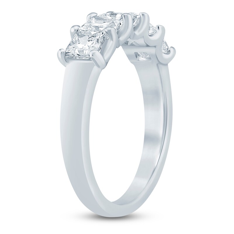 Main Image 2 of Princess-Cut Lab-Grown Diamond Five-Stone Anniversary Ring 1-1/2 ct tw 14K White Gold