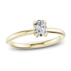 Thumbnail Image 1 of Certified Oval-Cut Diamond Solitaire Engagement Ring 1/2 ct tw 14K Yellow Gold (I1/I)