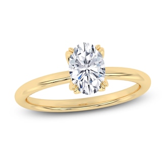 Oval-Cut Diamond Solitaire Engagement Ring 1 ct tw 14K Yellow Gold (I2/I)
