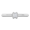 Thumbnail Image 3 of Certified Emerald-Cut Diamond Solitaire Engagement Ring 1/4 ct tw 14K White Gold (I1/I)