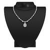 Thumbnail Image 3 of J'Lure Oval Portrait-Cut Lab-Grown Diamond Necklace 4-1/3 ct tw 14K White Gold 16.5"