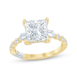 Pnina Tornai Princess-Cut Lab-Grown Diamond Engagement Ring 3-3/4 ct tw 14K Yellow Gold