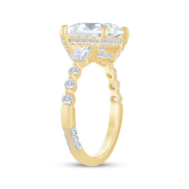 Main Image 2 of Pnina Tornai Princess-Cut Lab-Grown Diamond Engagement Ring 3-3/4 ct tw 14K Yellow Gold
