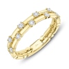 Thumbnail Image 2 of Shy Creation Diamond Staggered Two-Row Ring 1/5 ct tw 14K Yellow Gold SC55028368