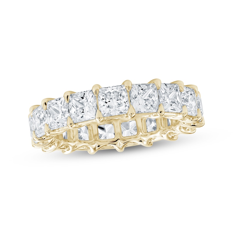 Main Image 1 of Princess-Cut Lab-Grown Diamond Eternity Band 6-3/4 - 8-5/8 ct tw 14K Yellow Gold