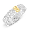 Thumbnail Image 2 of Unspoken Triple-Row Link Bracelet Solid Sterling Silver & 14K Solid Yellow Gold 7"