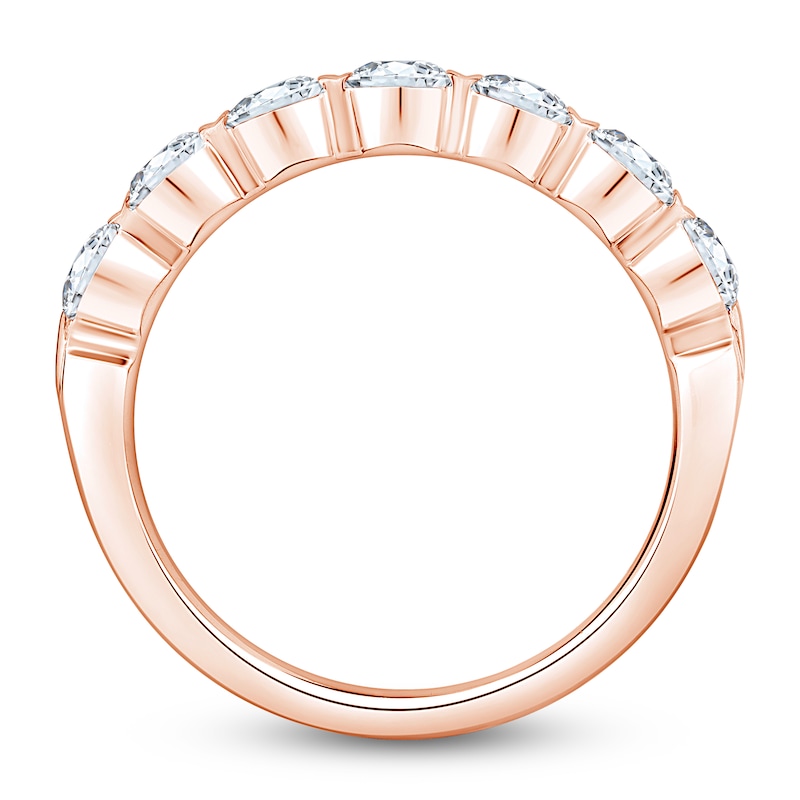 Main Image 2 of Lab-Grown Diamond Seven-Stone Anniversary Ring 1-1/3 ct tw 14K Rose Gold