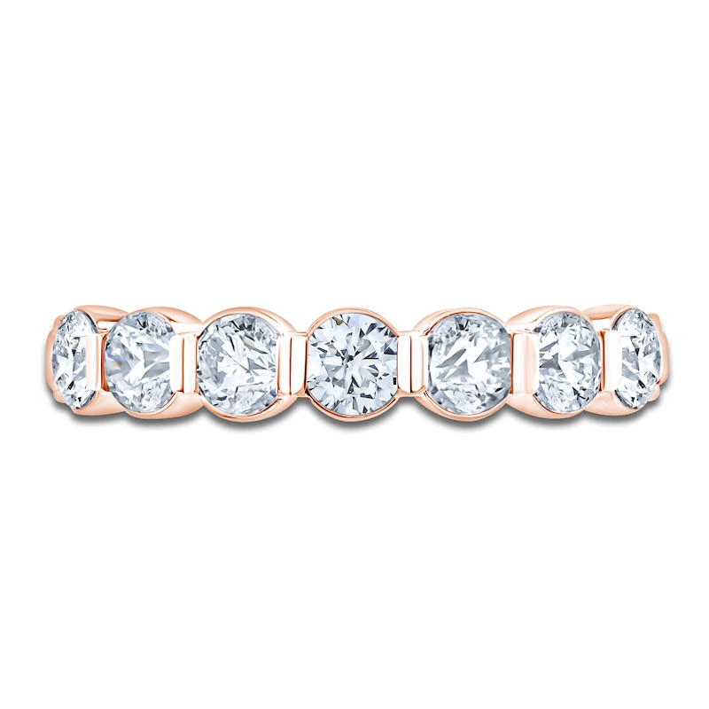 Main Image 3 of Lab-Grown Diamond Seven-Stone Anniversary Ring 1-1/3 ct tw 14K Rose Gold