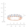 Thumbnail Image 4 of Lab-Grown Diamond Seven-Stone Anniversary Ring 1-1/3 ct tw 14K Rose Gold