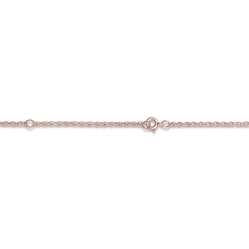 Main Image 3 of Roman Numeral Date Vertical Tag Necklace 14K Rose Gold 18"