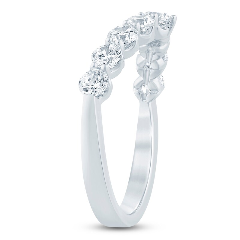 Main Image 2 of Lab-Grown Diamond Contour Anniversary Ring 1 ct tw 14K White Gold