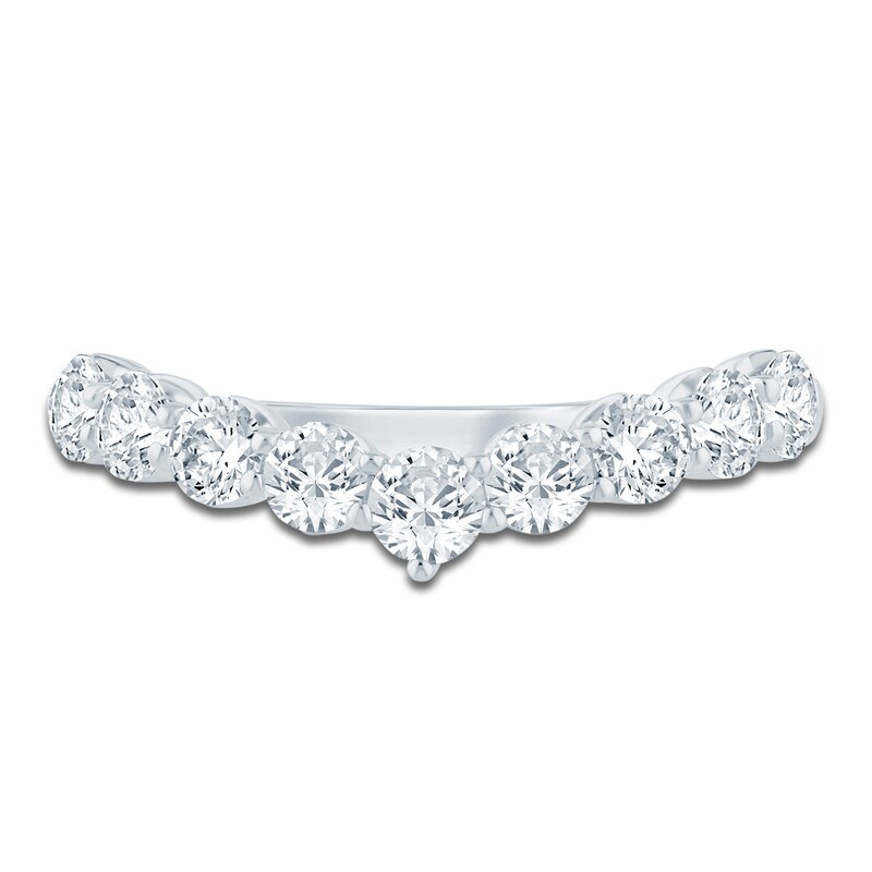 Main Image 3 of Lab-Grown Diamond Contour Anniversary Ring 1 ct tw 14K White Gold