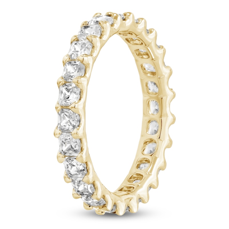 Main Image 2 of Princess-Cut Lab-Grown Diamond Eternity Band 1-5/8 to 2 ct tw 14K Yellow Gold