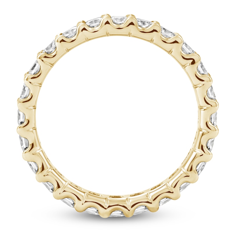 Main Image 4 of Princess-Cut Lab-Grown Diamond Eternity Band 1-5/8 to 2 ct tw 14K Yellow Gold