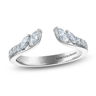 Vera Wang VOW Marquise & Round-Cut Lab-Grown Diamond Open Shank Wedding Band 1/2 ct tw 14K White Gold