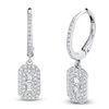 Thumbnail Image 1 of Shy Creation Baguette & Round-Cut Diamond Drop Earrings 1/3 ct tw 14K White Gold SC55019920