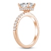 Thumbnail Image 2 of Radiant-Cut Lab-Grown Diamond Hidden Halo Engagement Ring 2-1/2 ct tw 14K Rose Gold