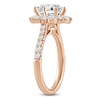 Thumbnail Image 2 of Round-Cut Lab-Grown Diamond Halo Engagement Ring 3 ct tw 14K Rose Gold