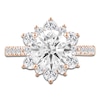 Thumbnail Image 3 of Round-Cut Lab-Grown Diamond Halo Engagement Ring 3 ct tw 14K Rose Gold