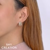 Thumbnail Image 3 of Shy Creation Diamond Ribbed Crossover Hoop Earrings 1/2 ct tw 14K Two-Tone Gold SC22009809D0.60